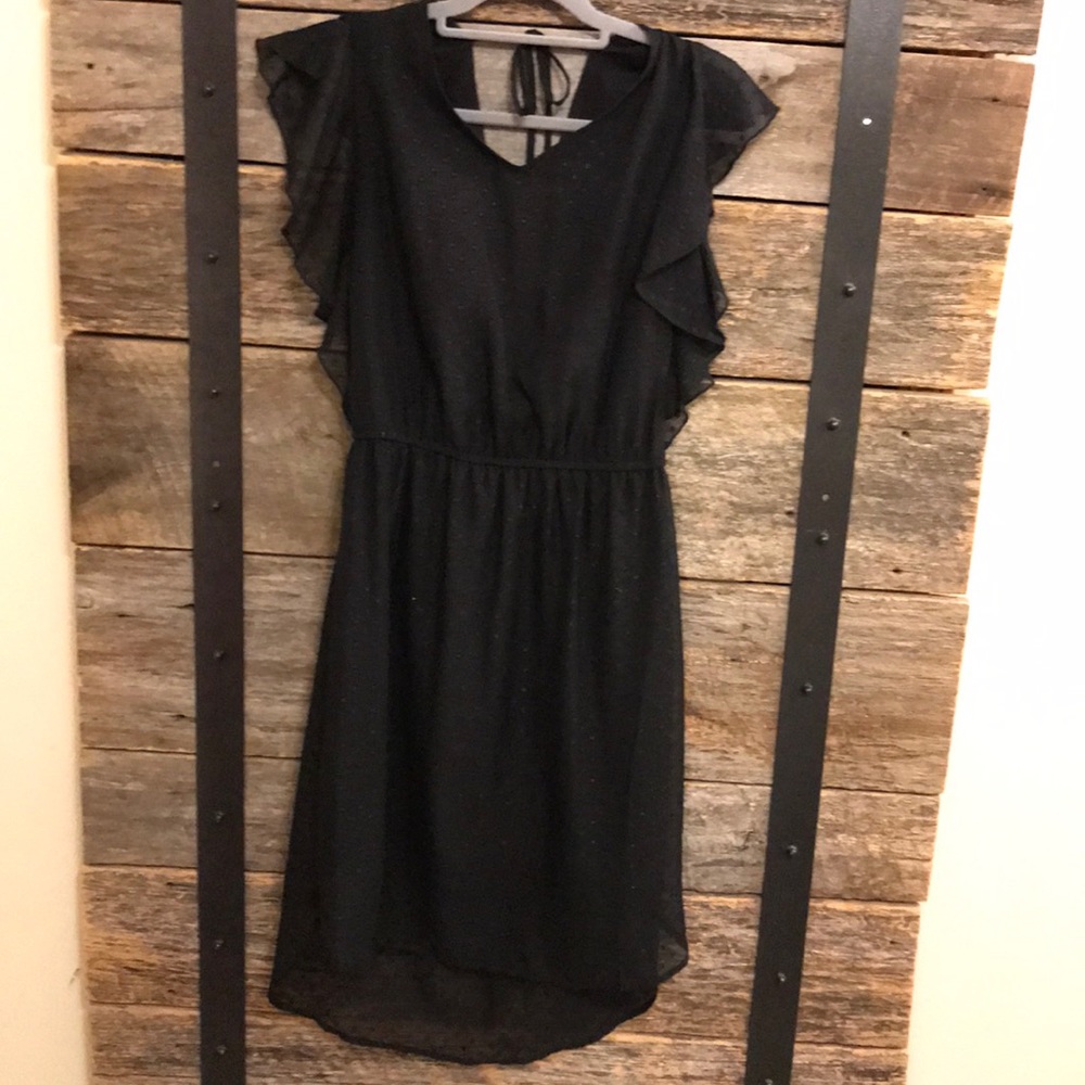 Flutter sleeve Swiss dot dress